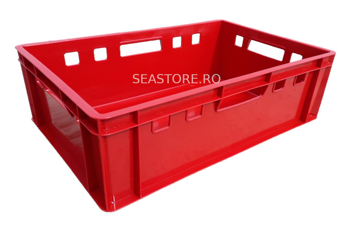 Stackable E2 meat crate red / green / blue / yellow